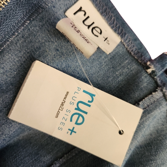 NWT Rue Rhinestone Studded Plus Denim Underwire Bustier  Size 3X Plus - Picture 6 of 7